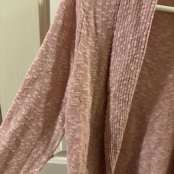 Kenneth Cole New York Women's Open Front Knitted Pink Cardigan ~ Medium - Picture 2 of 4